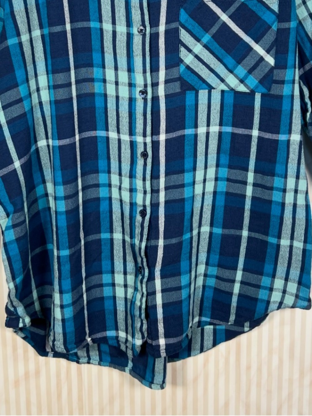 Lucky Blue Plaid Long Sleeve Shirt - Picture 4 of 9